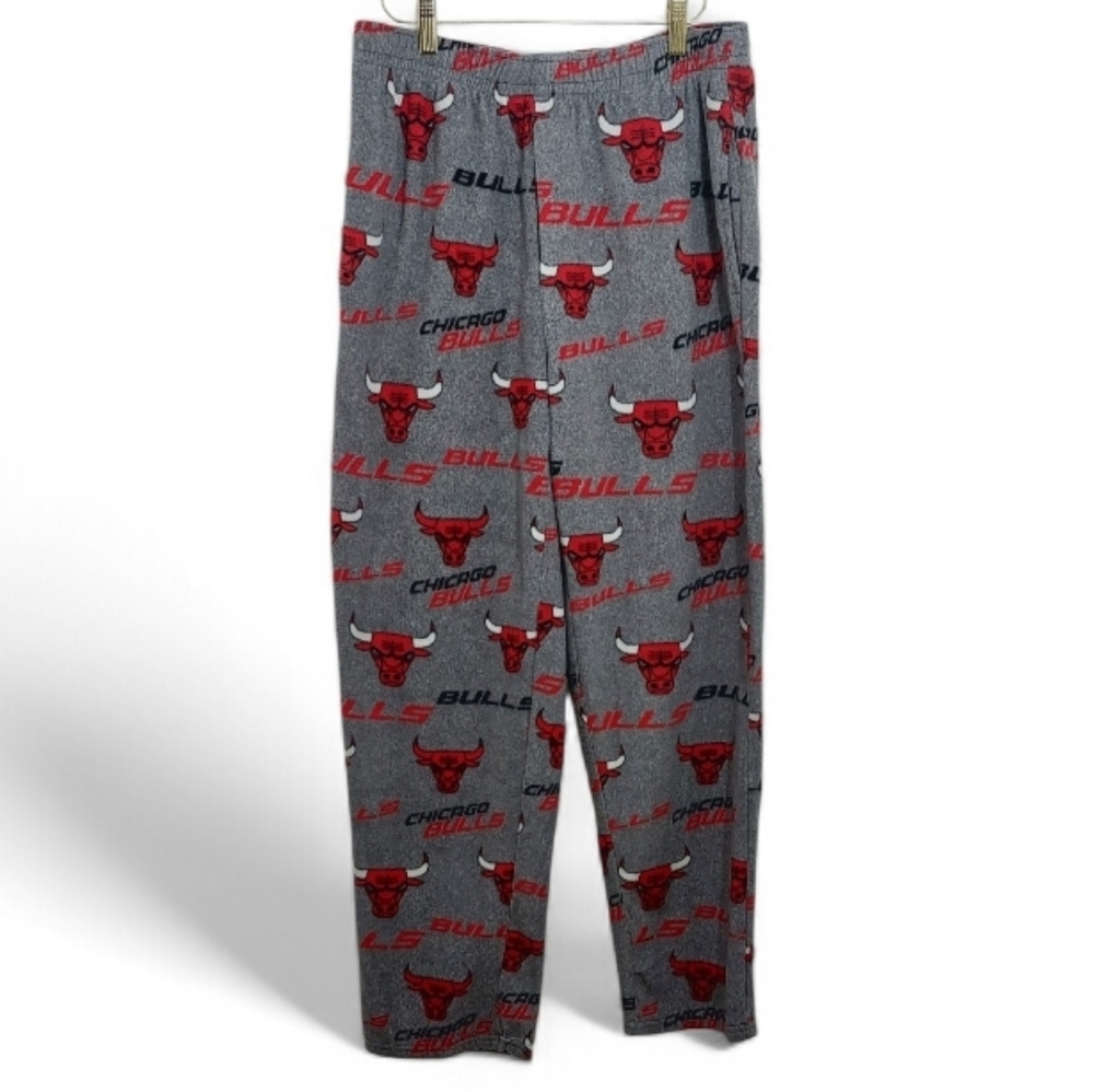 Concepts Sports Chicago Bulls Men's Size Medium Sleep Pants Gray Pockets Fleece